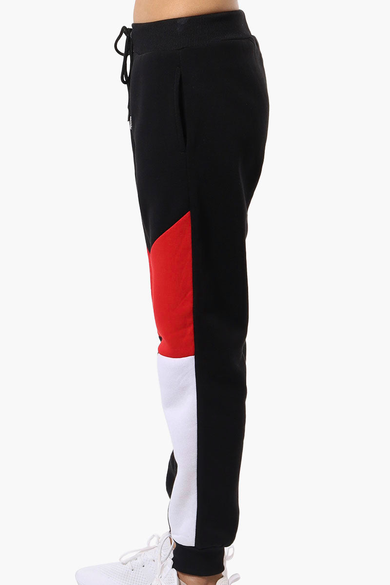 New Look Colour Block Fleece Joggers - Black - Womens Joggers & Sweatpants - Fairweather