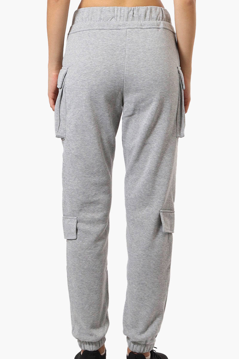 Fahrenheit Tie Waist 4 Pocket Cargo Joggers - Grey - Womens Joggers & Sweatpants - Fairweather