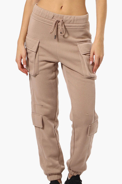 Fahrenheit Tie Waist 4 Pocket Cargo Joggers - Camel - Womens Joggers & Sweatpants - Fairweather