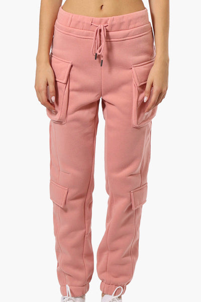 Fahrenheit Tie Waist 4 Pocket Cargo Joggers - Pink - Womens Joggers & Sweatpants - Fairweather