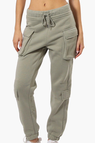 Fahrenheit Tie Waist 4 Pocket Cargo Joggers - Olive - Womens Joggers & Sweatpants - Fairweather