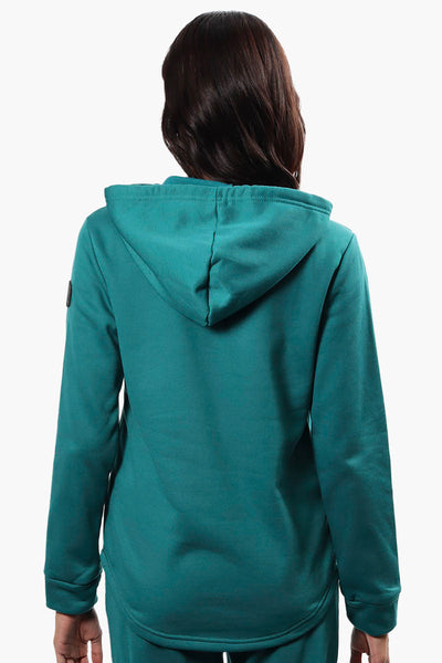 Fahrenheit Fleece Henley Hoodie - Teal - Womens Hoodies & Sweatshirts - Fairweather