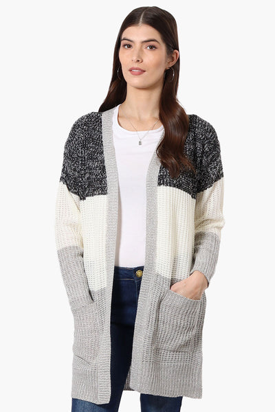 Majora 3 Stripe Open Wrap Cardigan - Black - Womens Cardigans - Fairweather