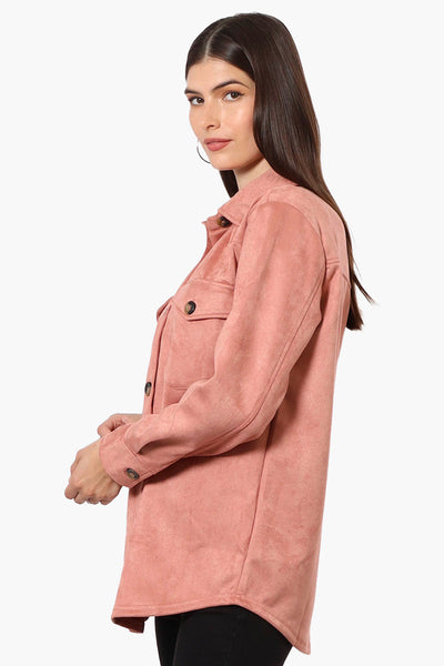 Beechers Brook Button Down Flap Pocket Lightweight Jacket - Pink - Womens Lightweight Jackets - Fairweather