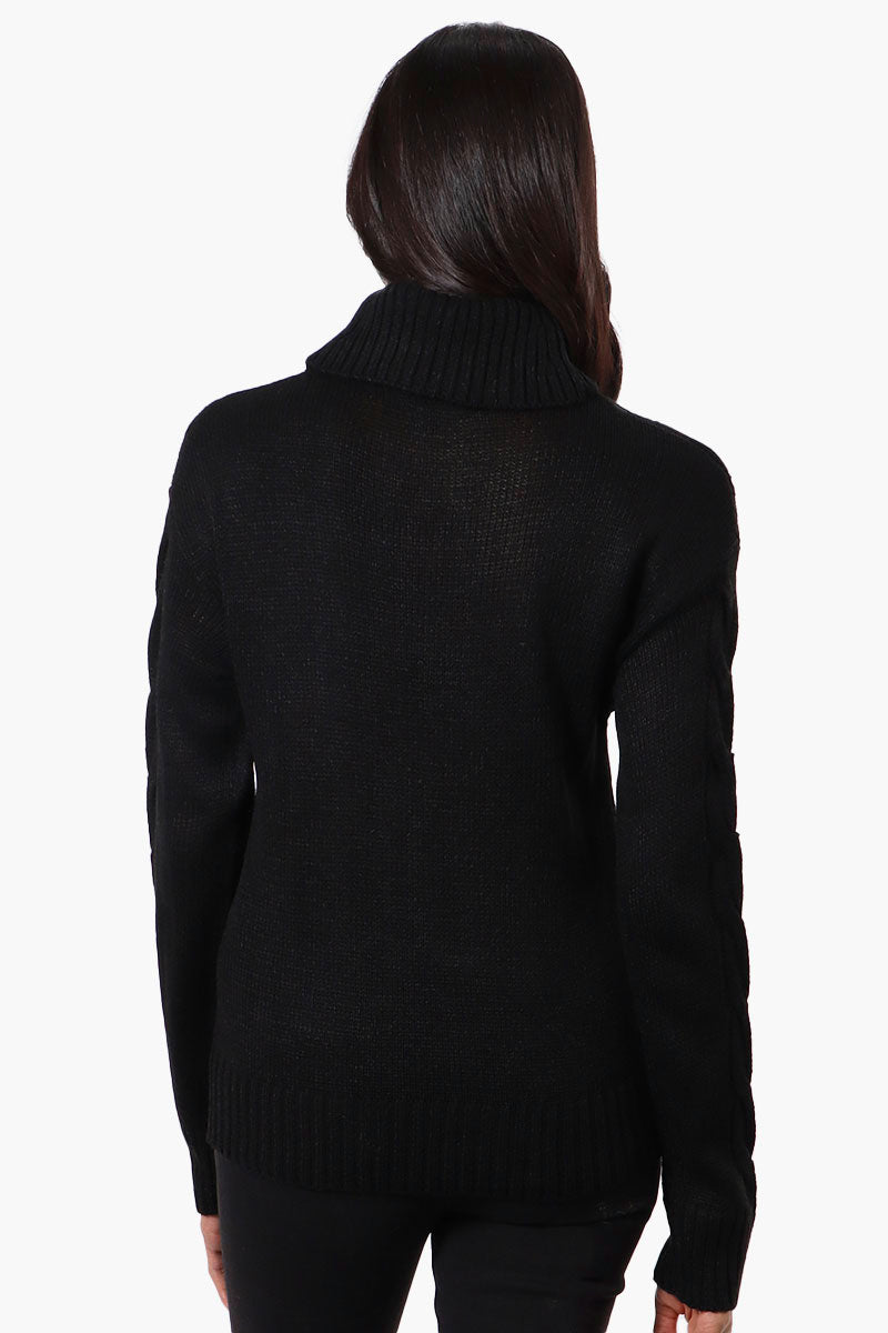 Beechers Brook Knit Turtleneck Pullover Sweater - Black - Womens Pullover Sweaters - Fairweather