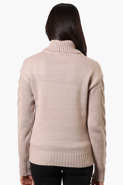 Beechers Brook Knit Turtleneck Pullover Sweater - Camel - Womens Pullover Sweaters - Fairweather