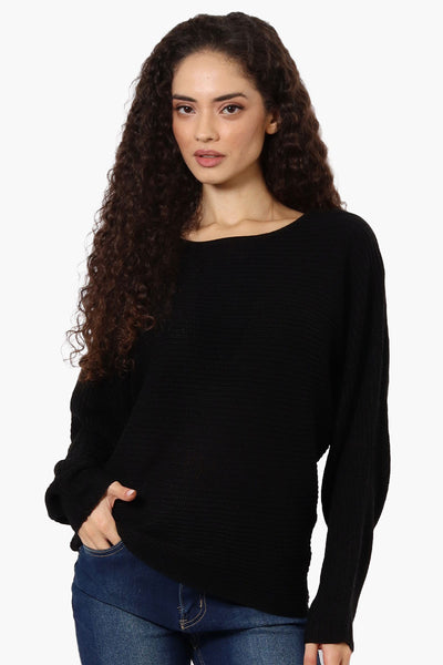 International INC Company Ribbed Pullover Sweater - Black - Womens Pullover Sweaters - Fairweather