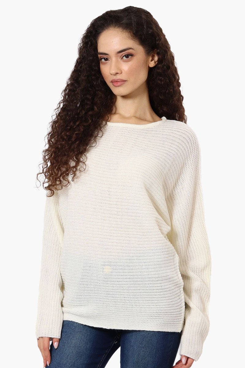 International INC Company Ribbed Pullover Sweater - White - Womens Pullover Sweaters - Fairweather