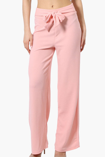 Majora Solid Belted Pants - Pink - Womens Pants - Fairweather