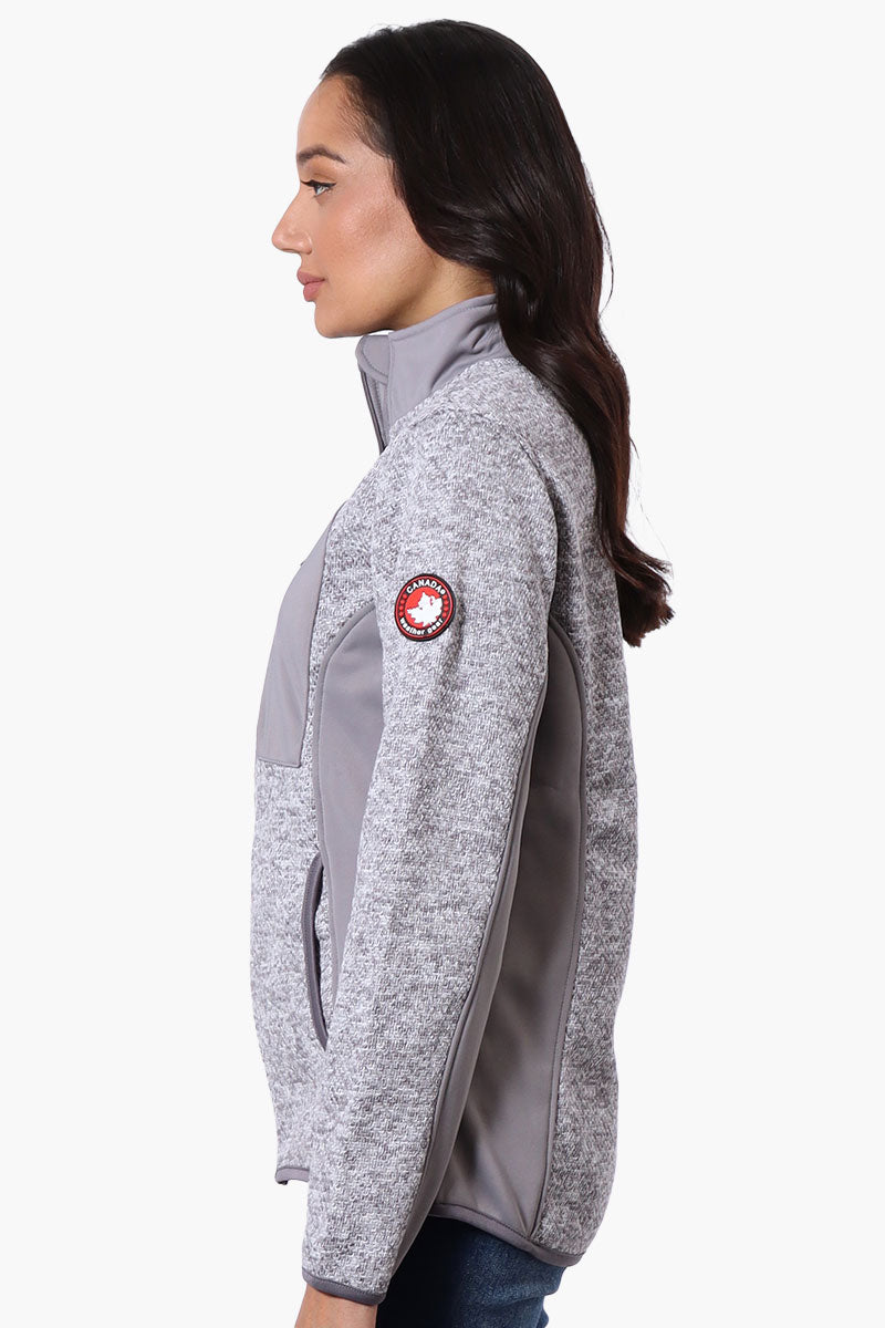 Canada Weather Gear Zip Up Chest Pocket Fleece Lightweight Jacket - Grey - Womens Lightweight Jackets - Fairweather