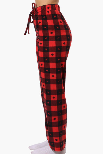 Canada Weather Gear Plaid Wide Leg Pajama Bottoms - Red - Womens Pajamas - Fairweather