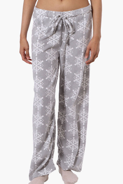 Canada Weather Gear Snowflake Pattern Wide Leg Pajama Pants - Grey - Womens Pajamas - Fairweather