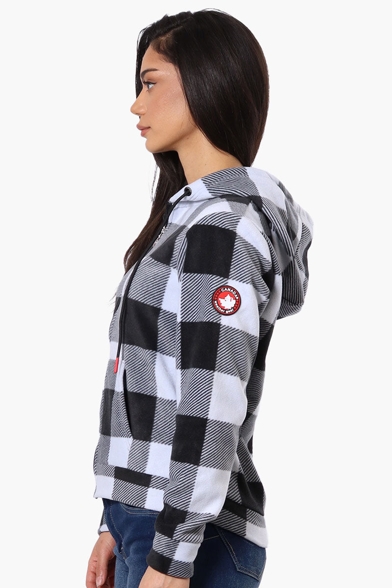 Canada Weather Gear Plaid Fleece Hoodie - Black - Womens Hoodies & Sweatshirts - Fairweather