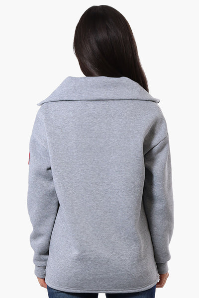 Fahrenheit Basic 1/4 Zip Pullover Sweater - Grey - Womens Pullover Sweaters - Fairweather