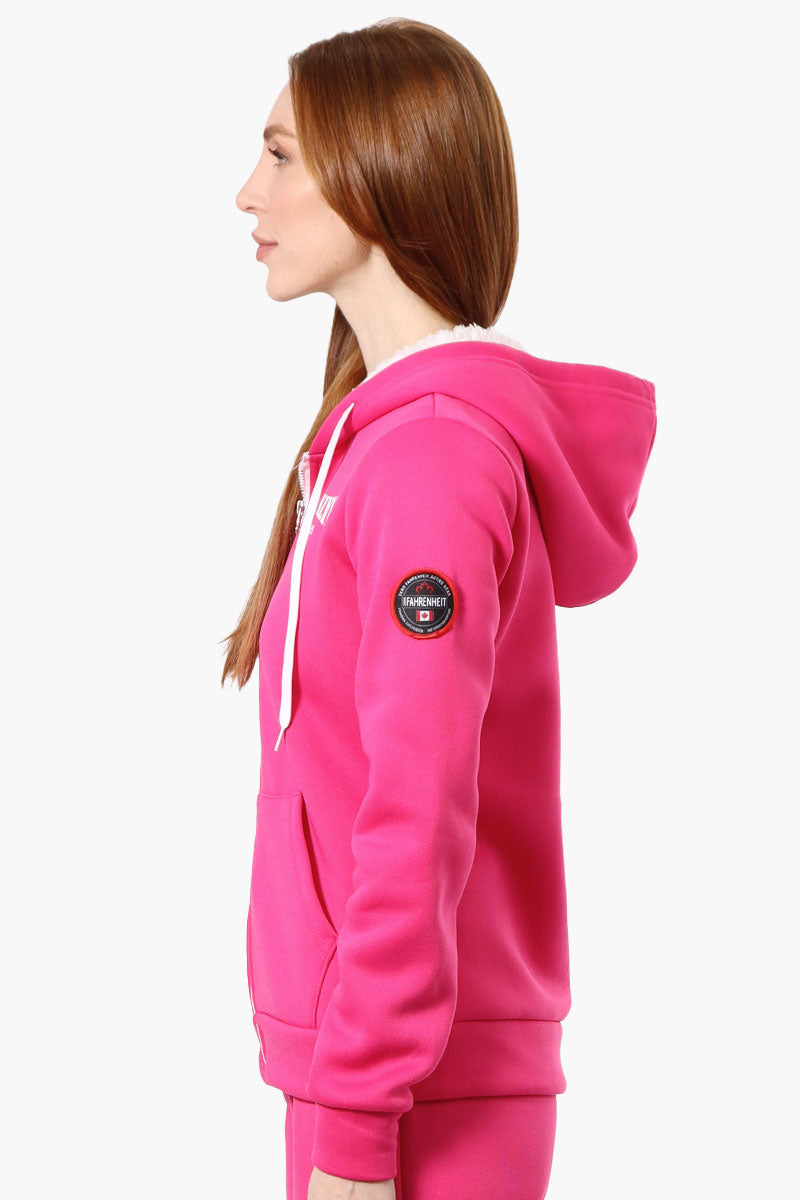 Fahrenheit Fleece Lined Brooklyn Print Hoodie - Pink - Womens Hoodies & Sweatshirts - Fairweather