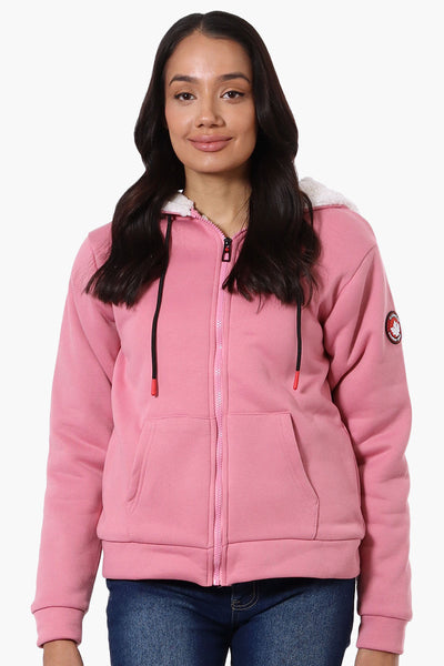 Canada Weather Gear Fleece Lined Zip Up Hoodie - Pink - Womens Hoodies & Sweatshirts - Fairweather