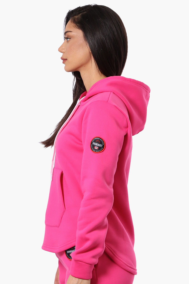 Fahrenheit Basic Henley Hoodie - Pink - Womens Hoodies & Sweatshirts - Fairweather