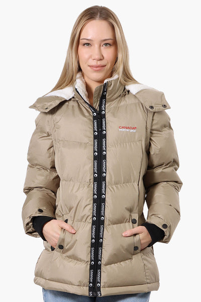 Canada Weather Gear Zip Off Sleeve Bomber Jacket - Taupe - Womens Bomber Jackets - Fairweather