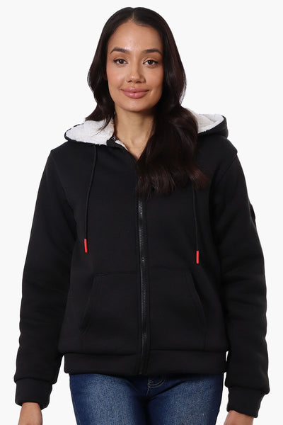 Canada Weather Gear Fleece Lined Zip Up Hoodie - Black - Womens Hoodies & Sweatshirts - Fairweather