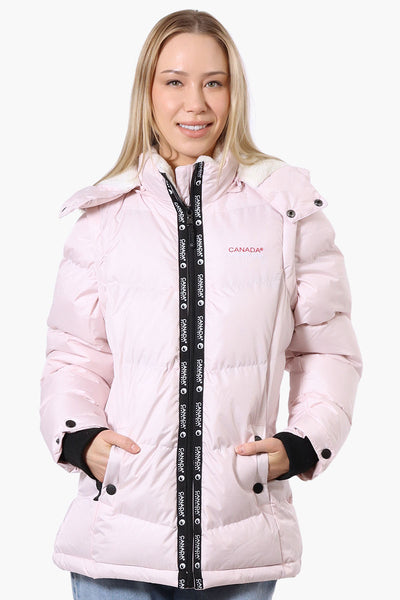 Canada Weather Gear Zip Off Sleeve Bomber Jacket - Blush - Womens Bomber Jackets - Fairweather