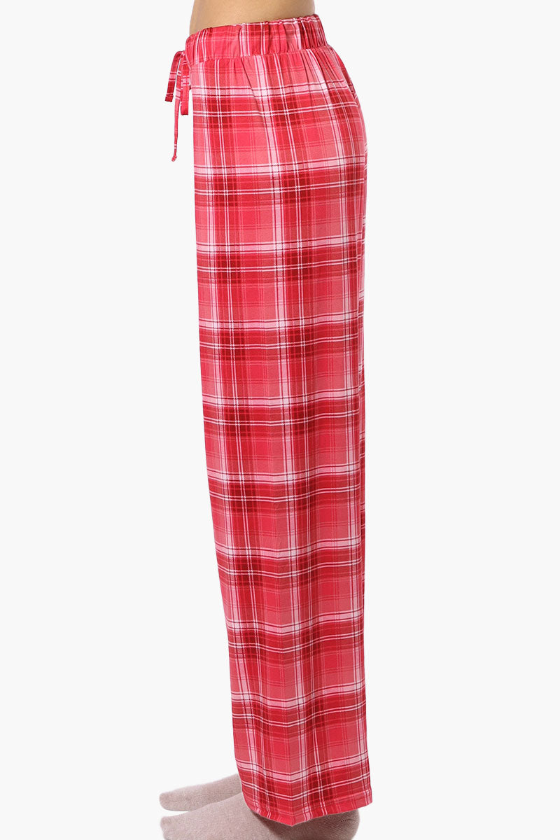 Canada Weather Gear Plaid Wide Leg Pajama Bottoms - Red - Womens Pajamas - Fairweather