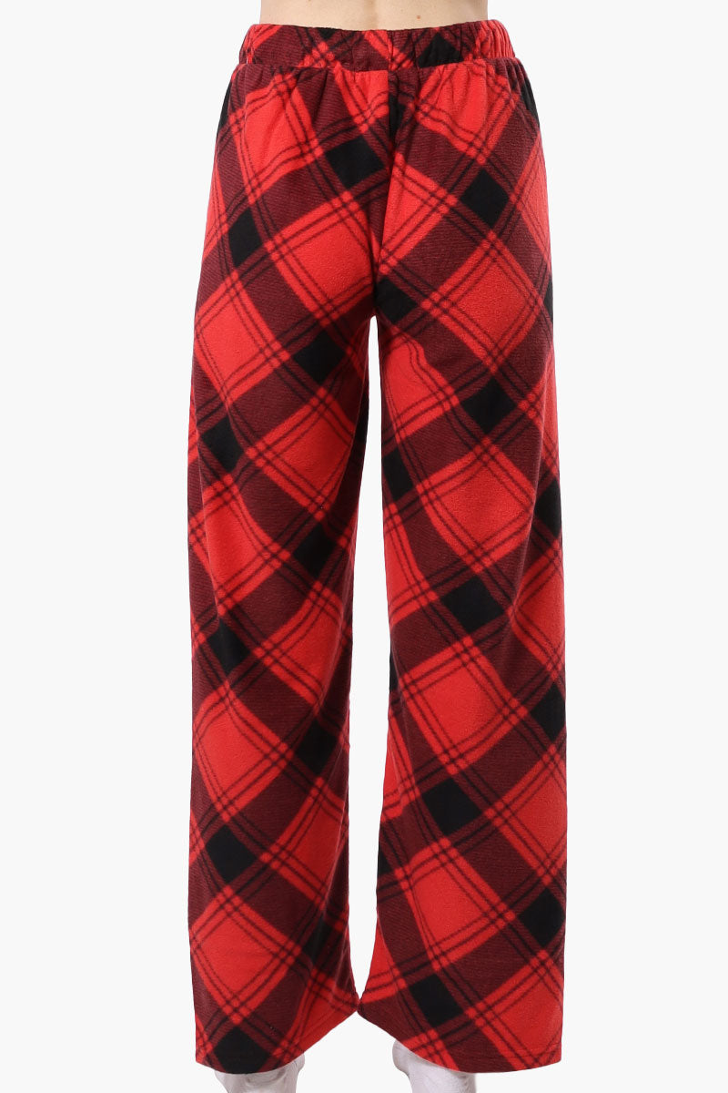 Canada Weather Gear Plaid Wide Leg Pajama Pants - Red - Womens Pajamas - Fairweather