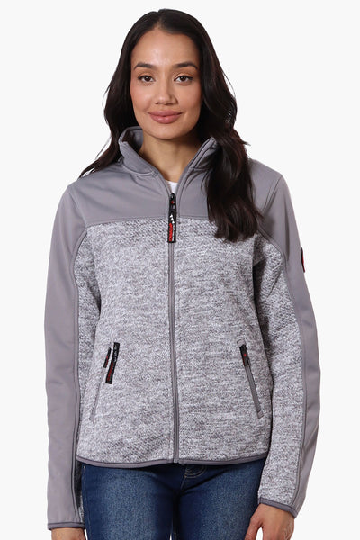 Canada Weather Gear Zip Up Sweater Fleece Lightweight Jacket - Grey - Womens Lightweight Jackets - Fairweather