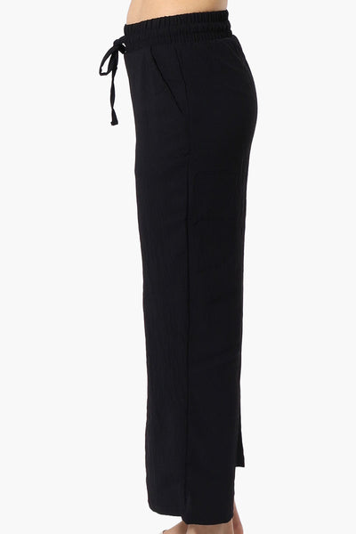 Urbanology Tie Waist Culotte Pants - Black - Womens Pants - Fairweather