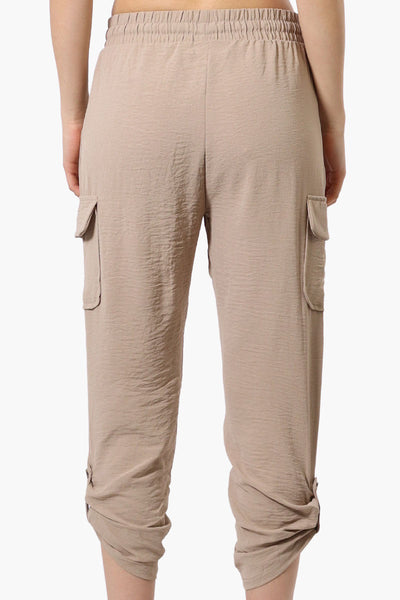 Urbanology Tie Waist Cargo Pocket Pants - Cream - Womens Pants - Fairweather