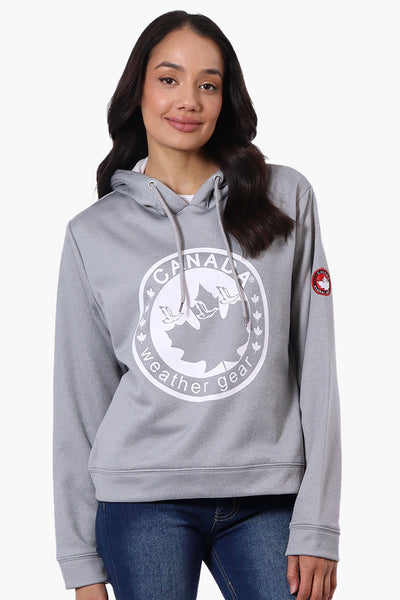 Canada Weather Gear Chest Logo Hoodie - Grey - Womens Hoodies & Sweatshirts - Fairweather