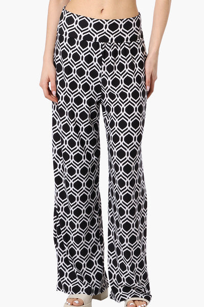 International INC Company Patterned Palazzo Pants - Black - Womens Pants - Fairweather