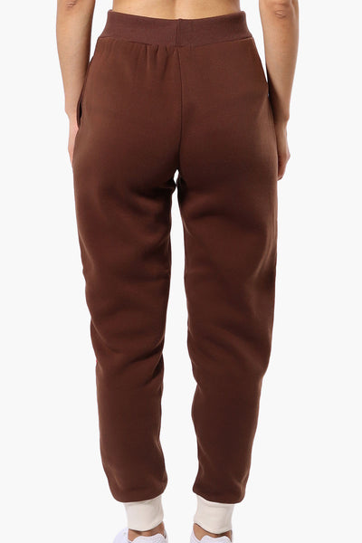 New Look Fleece Colour Block Joggers - Brown - Womens Joggers & Sweatpants - Fairweather