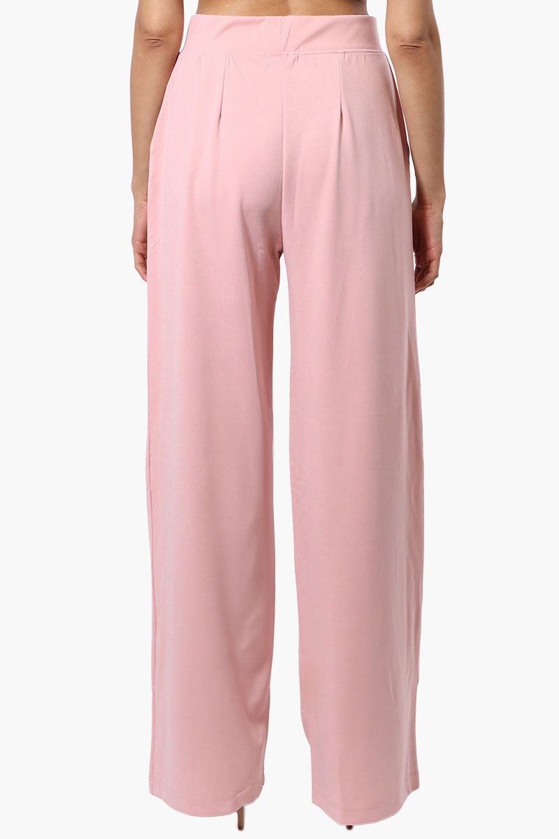 Costa Blanca Pleated Wide Leg Pants - Pink - Womens Pants - Fairweather