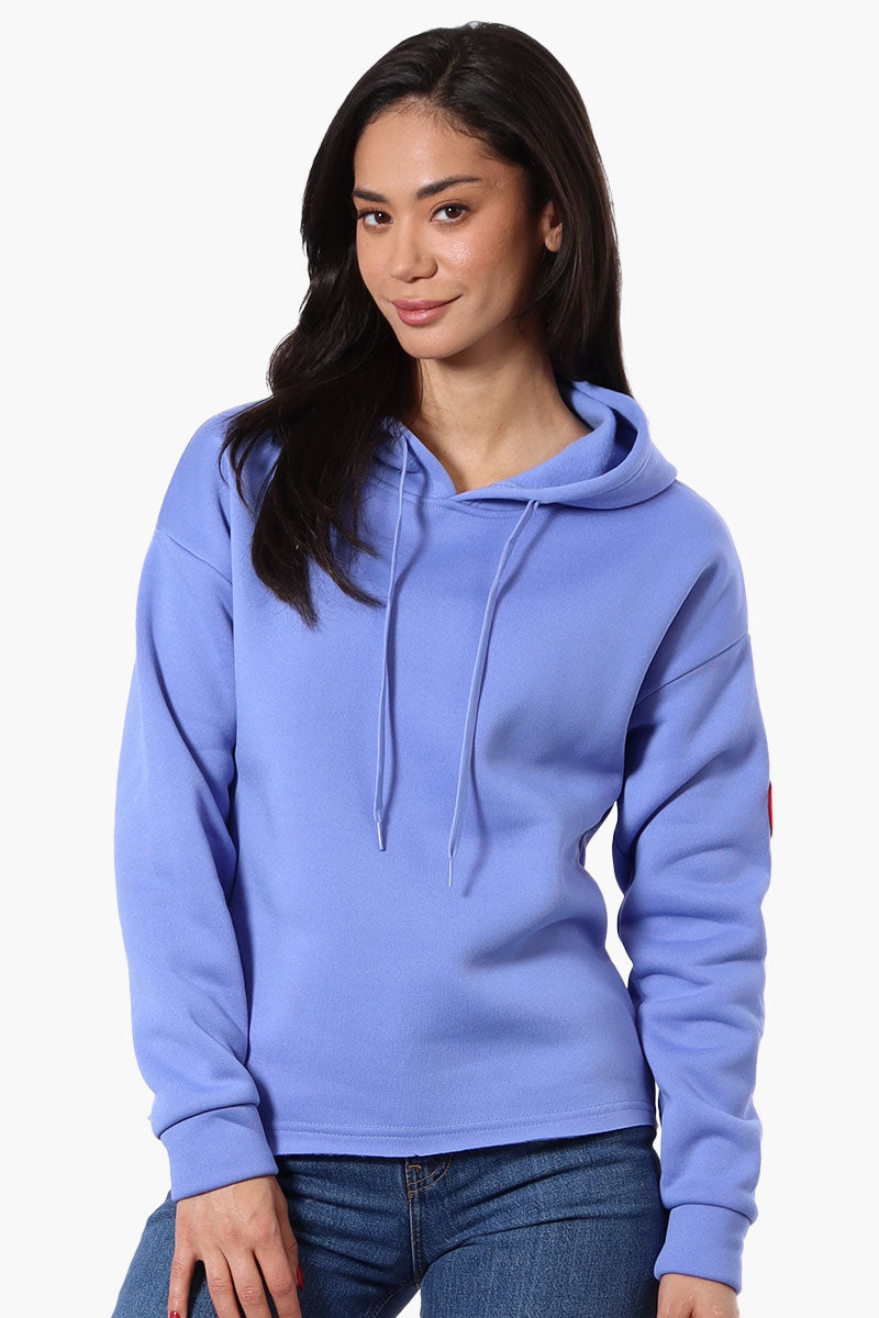 Fahrenheit Solid Basic Hoodie - Blue - Womens Hoodies & Sweatshirts - Fairweather