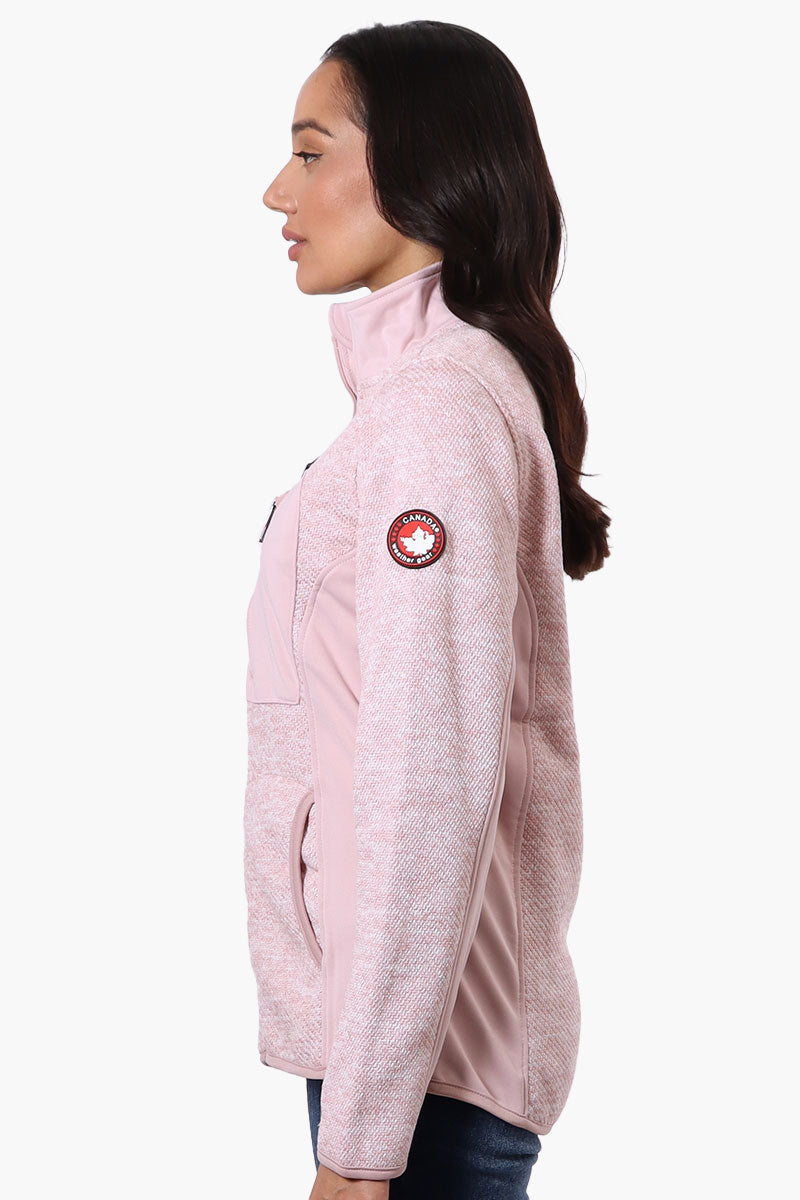 Canada Weather Gear Zip Up Chest Pocket Fleece Lightweight Jacket - Pink - Womens Lightweight Jackets - Fairweather