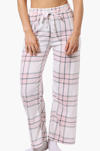 Canada Weather Gear Plaid Wide Leg Pajama Bottoms - White - Womens Pajamas - Fairweather