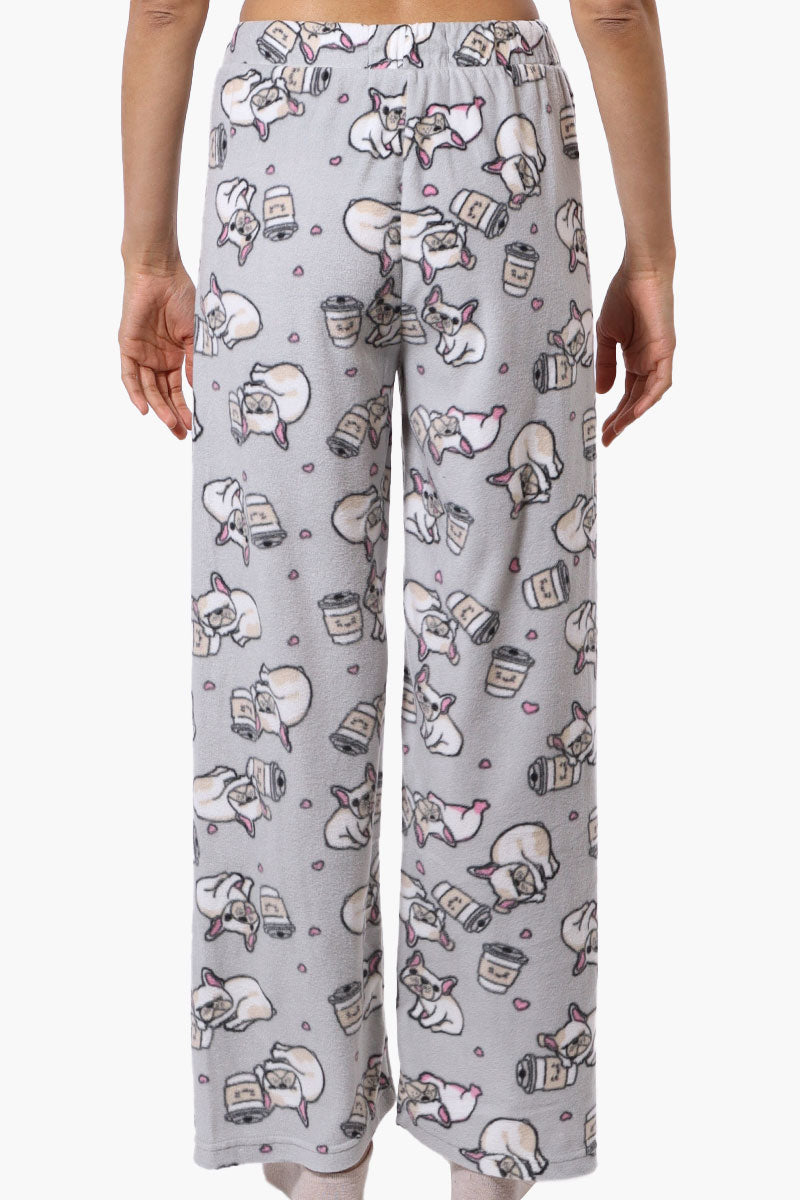 Canada Weather Gear Dog Pattern Wide Leg Pajama Pants - Grey - Womens Pajamas - Fairweather