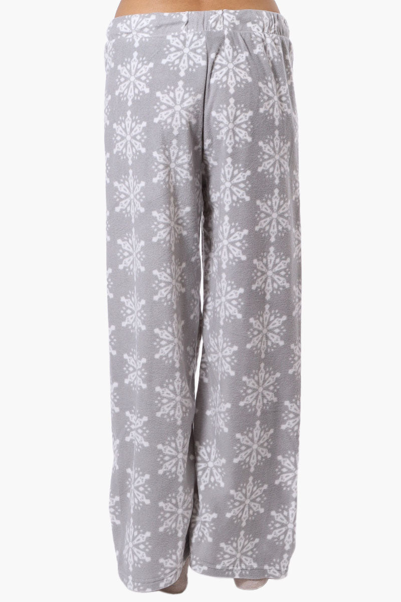 Canada Weather Gear Snowflake Pattern Wide Leg Pajama Pants - Grey - Womens Pajamas - Fairweather