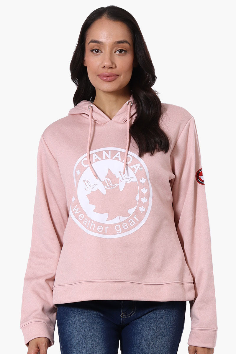 Canada Weather Gear Chest Logo Hoodie - Pink - Womens Hoodies & Sweatshirts - Fairweather