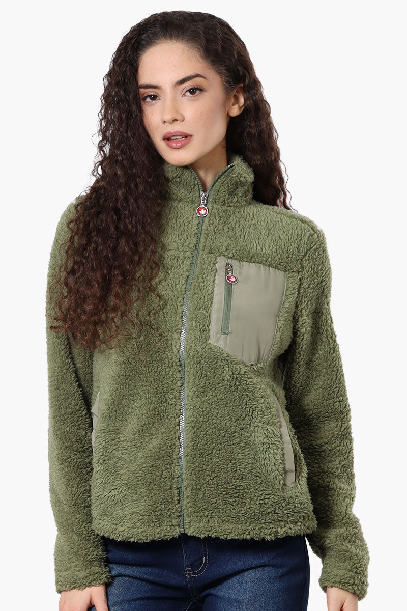 Canada Weather Gear Sherpa Zip Up Lightweight Jacket - Olive - Womens Lightweight Jackets - Fairweather