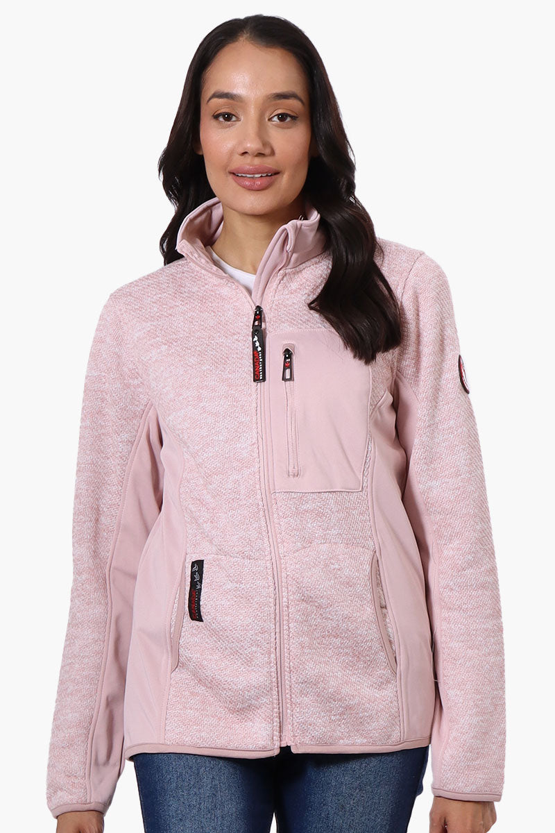 Canada Weather Gear Zip Up Chest Pocket Fleece Lightweight Jacket - Pink - Womens Lightweight Jackets - Fairweather