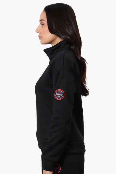 Fahrenheit 1/4 Zip Basic Sweatshirt - Black - Womens Hoodies & Sweatshirts - Fairweather