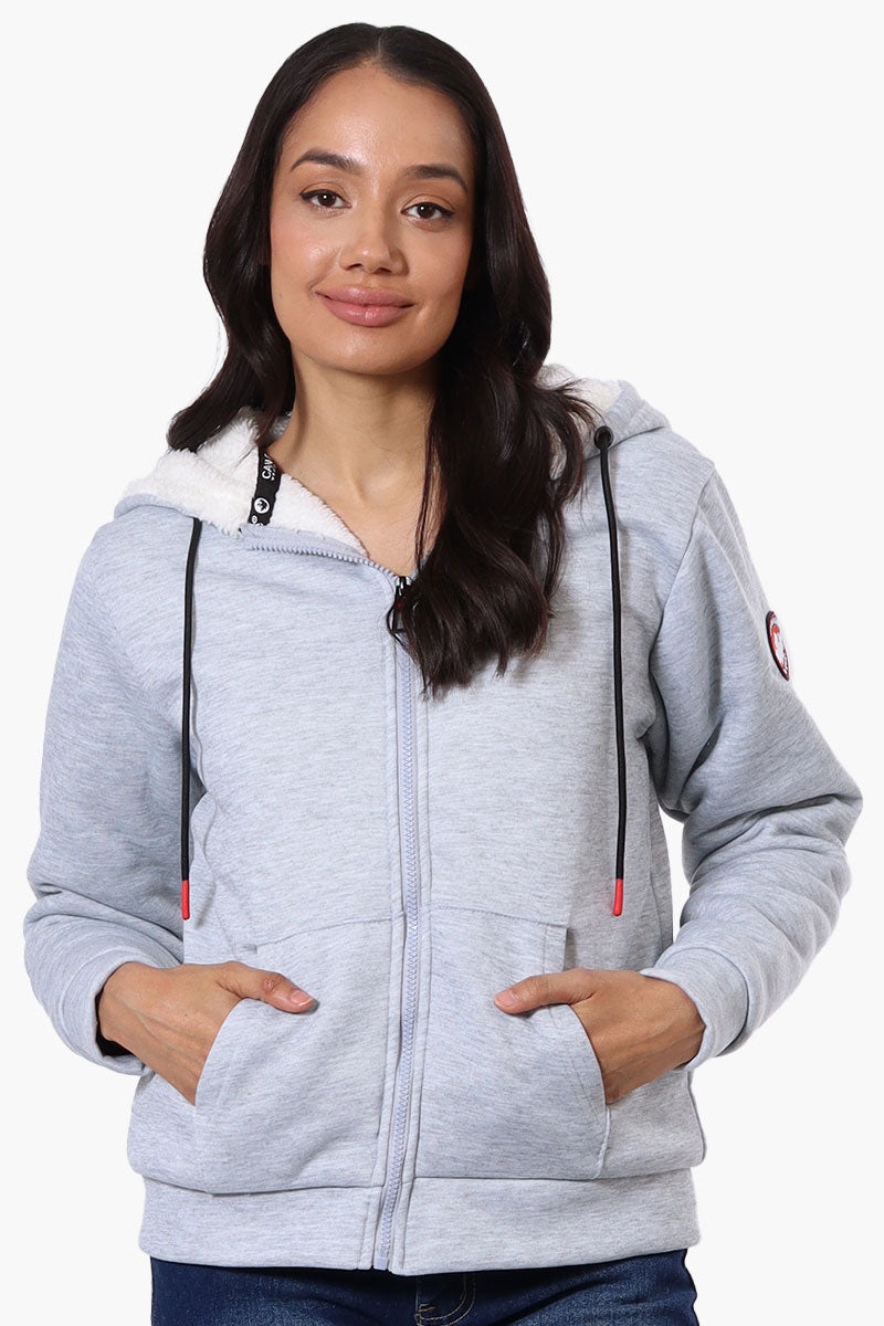 Canada Weather Gear Fleece Lined Zip Up Hoodie - Grey - Womens Hoodies & Sweatshirts - Fairweather