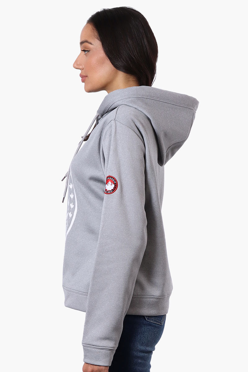 Canada Weather Gear Chest Logo Hoodie - Grey - Womens Hoodies & Sweatshirts - Fairweather