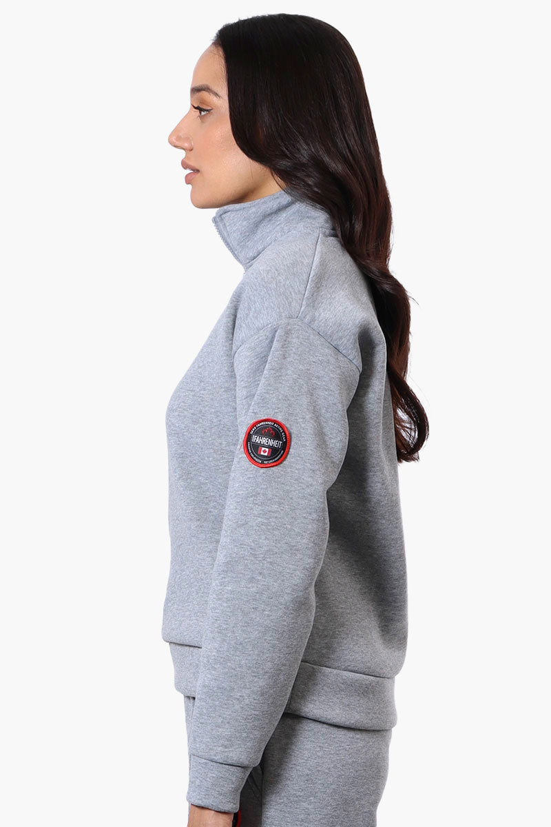 Fahrenheit 1/4 Zip Basic Sweatshirt - Grey - Womens Hoodies & Sweatshirts - Fairweather