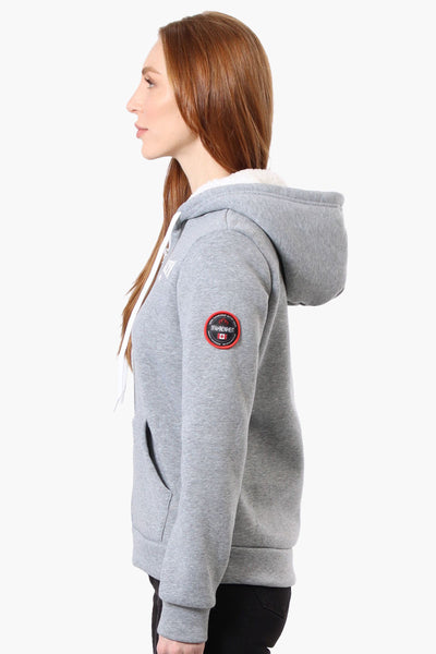 Fahrenheit Fleece Lined Brooklyn Print Hoodie - Grey - Womens Hoodies & Sweatshirts - Fairweather