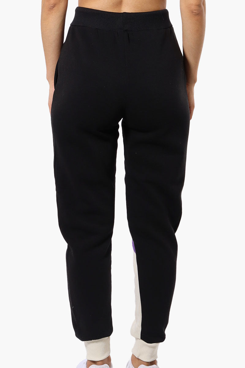 New Look Fleece Colour Block Joggers - Black - Womens Joggers & Sweatpants - Fairweather