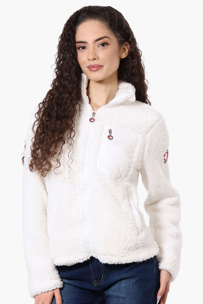 Canada Weather Gear Sherpa Zip Up Lightweight Jacket - White - Womens Lightweight Jackets - Fairweather