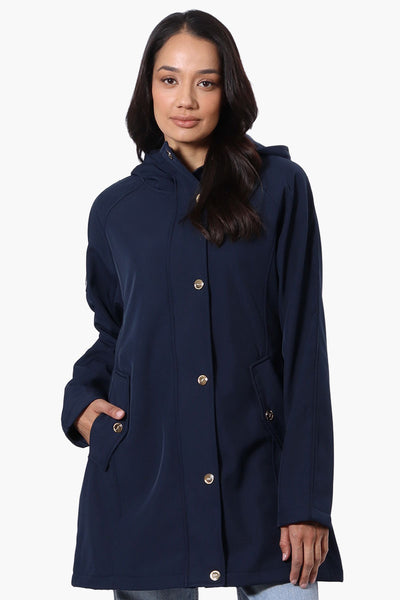 Canada Weather Gear Soft Shell Hooded Lightweight Jacket - Navy - Womens Lightweight Jackets - Fairweather