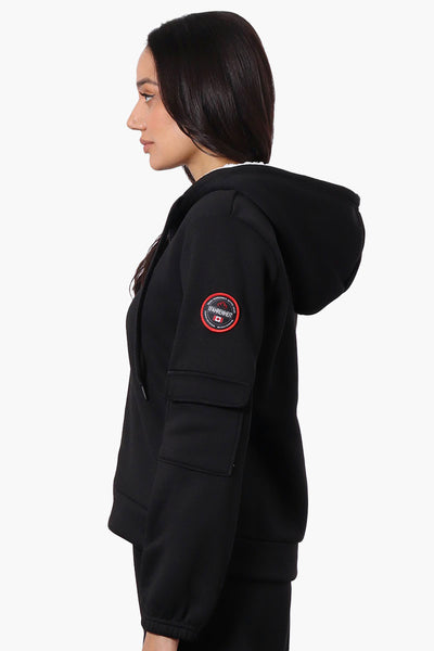 Fahrenheit Sherpa Lined Hood Zip Up Hoodie - Black - Womens Hoodies & Sweatshirts - Fairweather